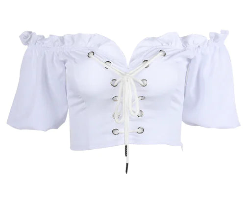 Spring Women's Short Sleeve Off-Shoulder Top