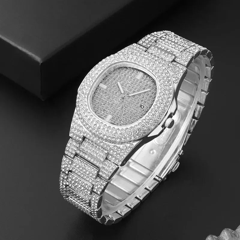 Men’s Business Casual Watch – Luxury Stainless Steel Quartz with Luminous Display.