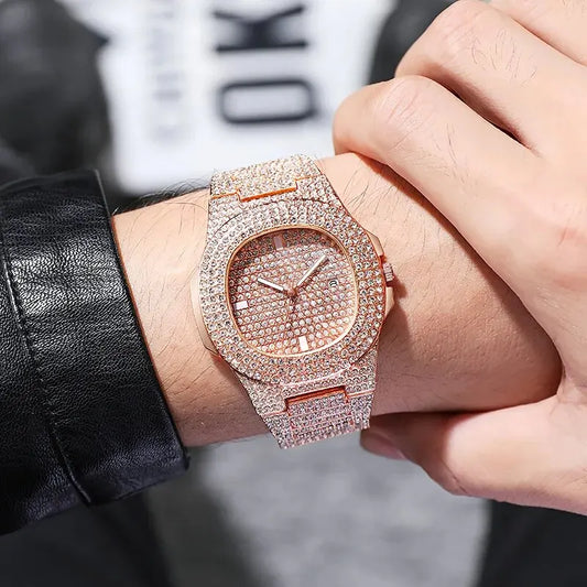 Men’s Business Casual Watch – Luxury Stainless Steel Quartz with Luminous Display.