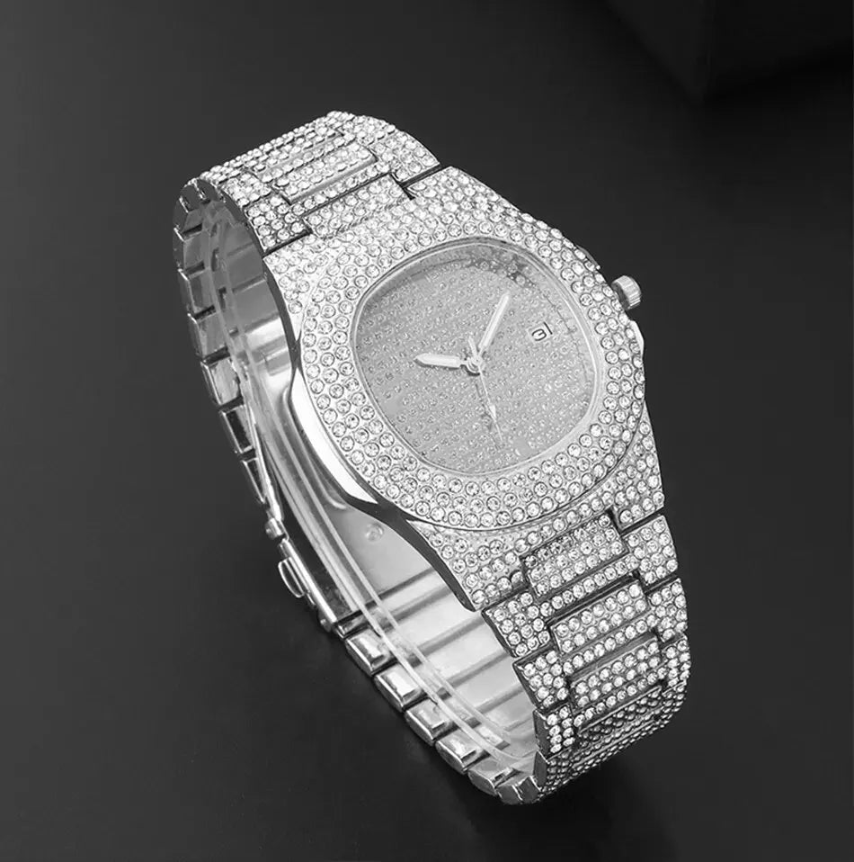Men’s Business Casual Watch – Luxury Stainless Steel Quartz with Luminous Display.
