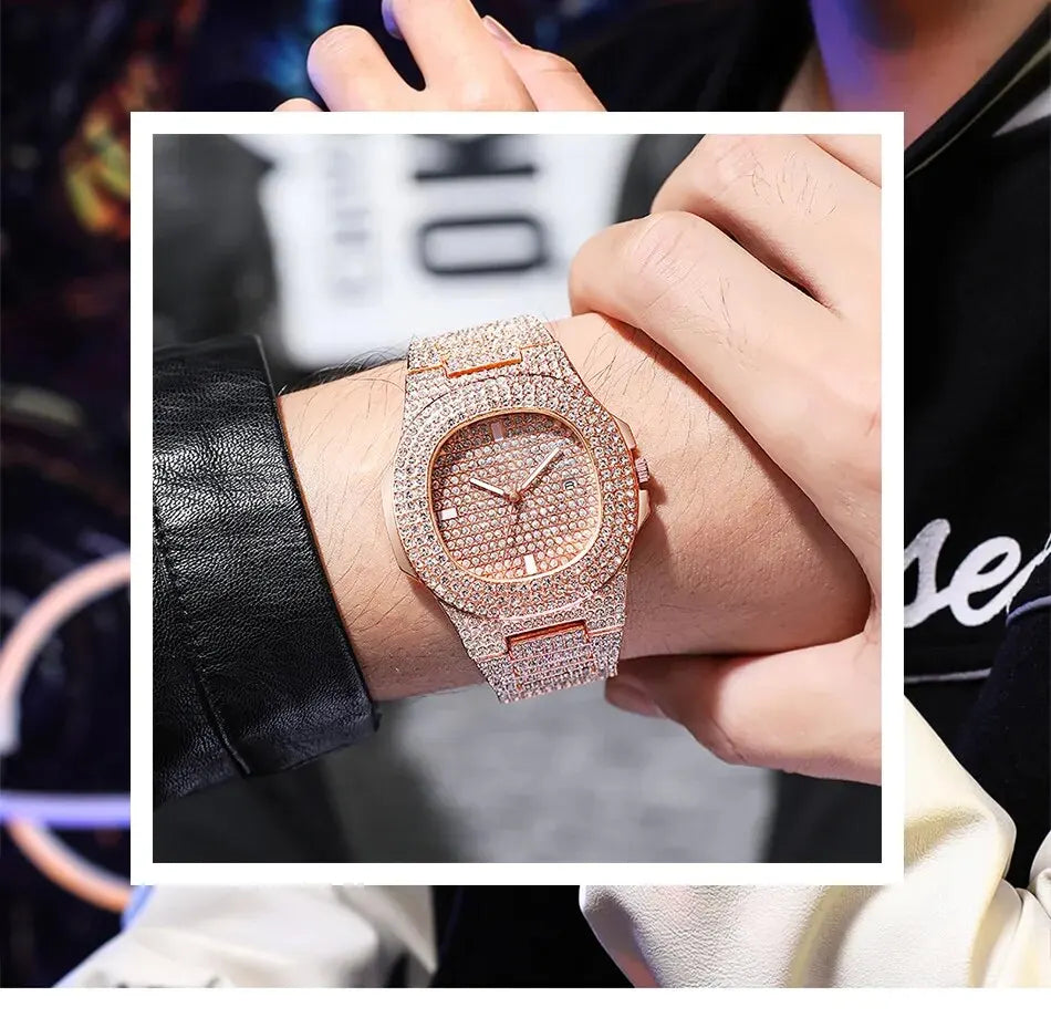 Men’s Business Casual Watch – Luxury Stainless Steel Quartz with Luminous Display.