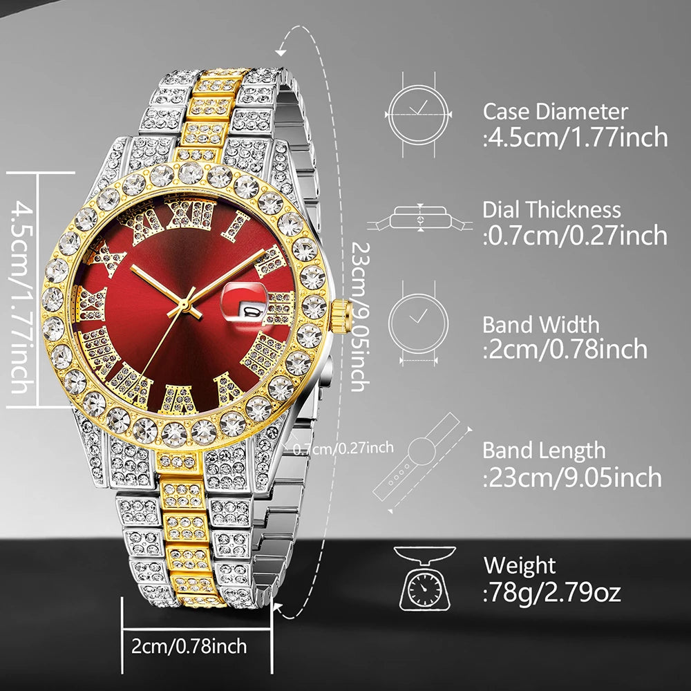 Elegant Women’s Watch – Luxury Diamond Quartz, Perfect for Daily Wear