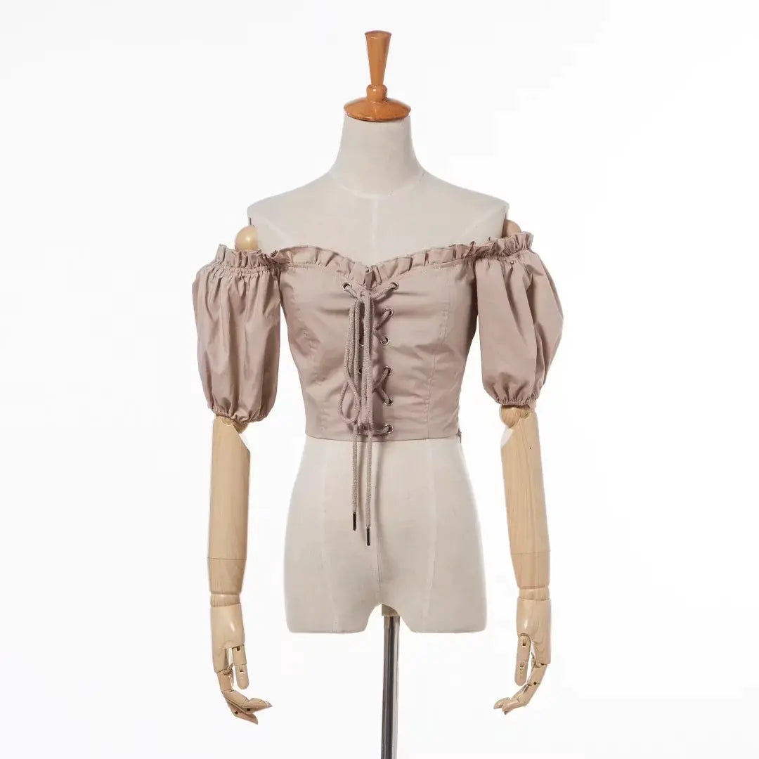 Spring Women's Short Sleeve Off-Shoulder Top