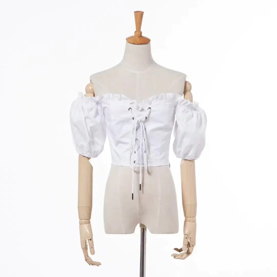 Spring Women's Short Sleeve Off-Shoulder Top